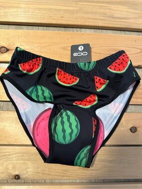 WOMEN'S WATERMELON GEL PADDED CYCLING UNDERWEAR-BRIEFS
Size large nwt